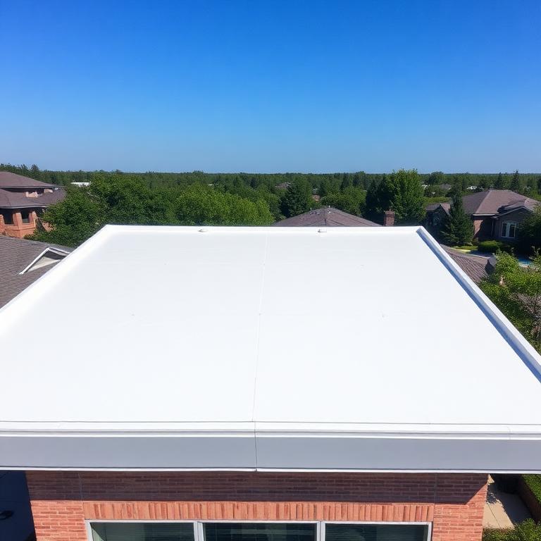 Flat TPO membrane roof