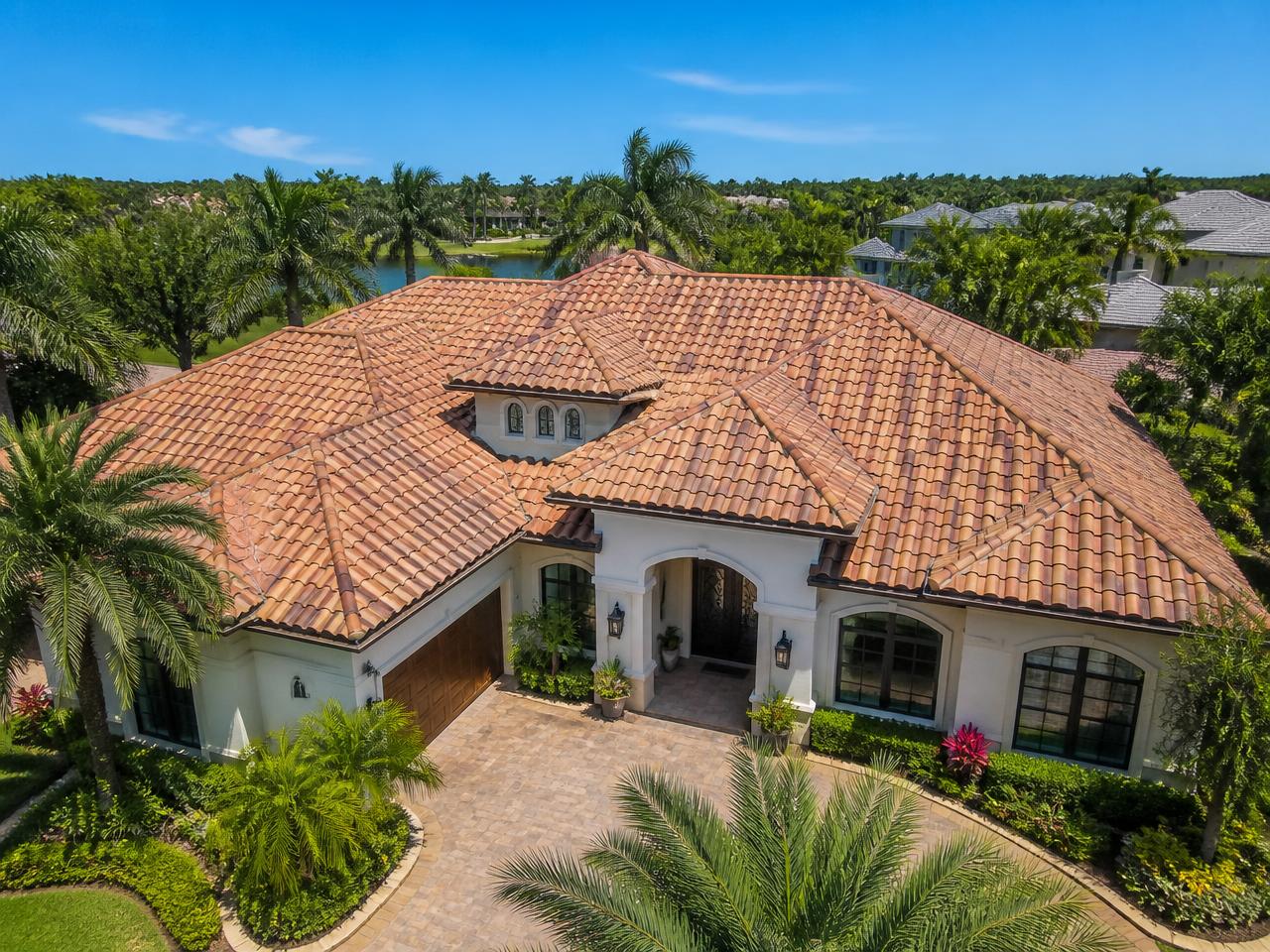 New tile roof replacement on a Florida home