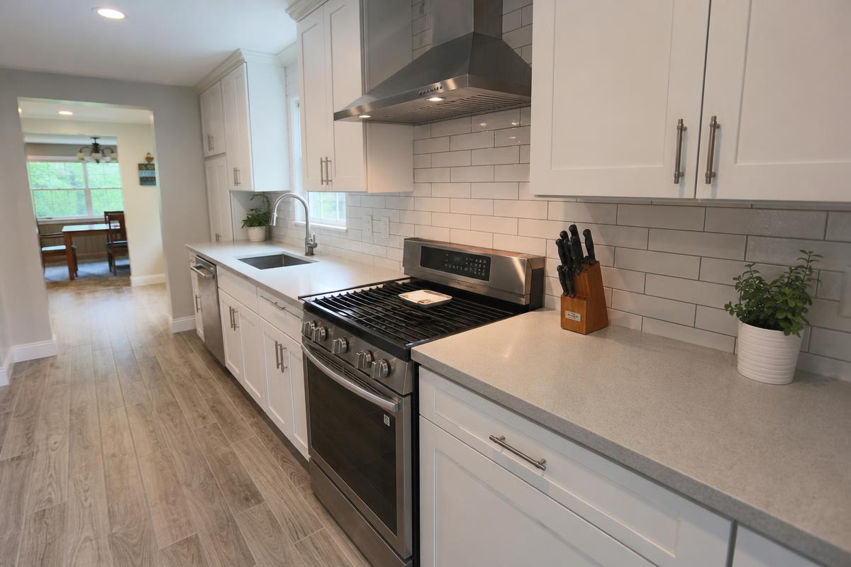 Freshly remodeled modern kitchen in a Florida home